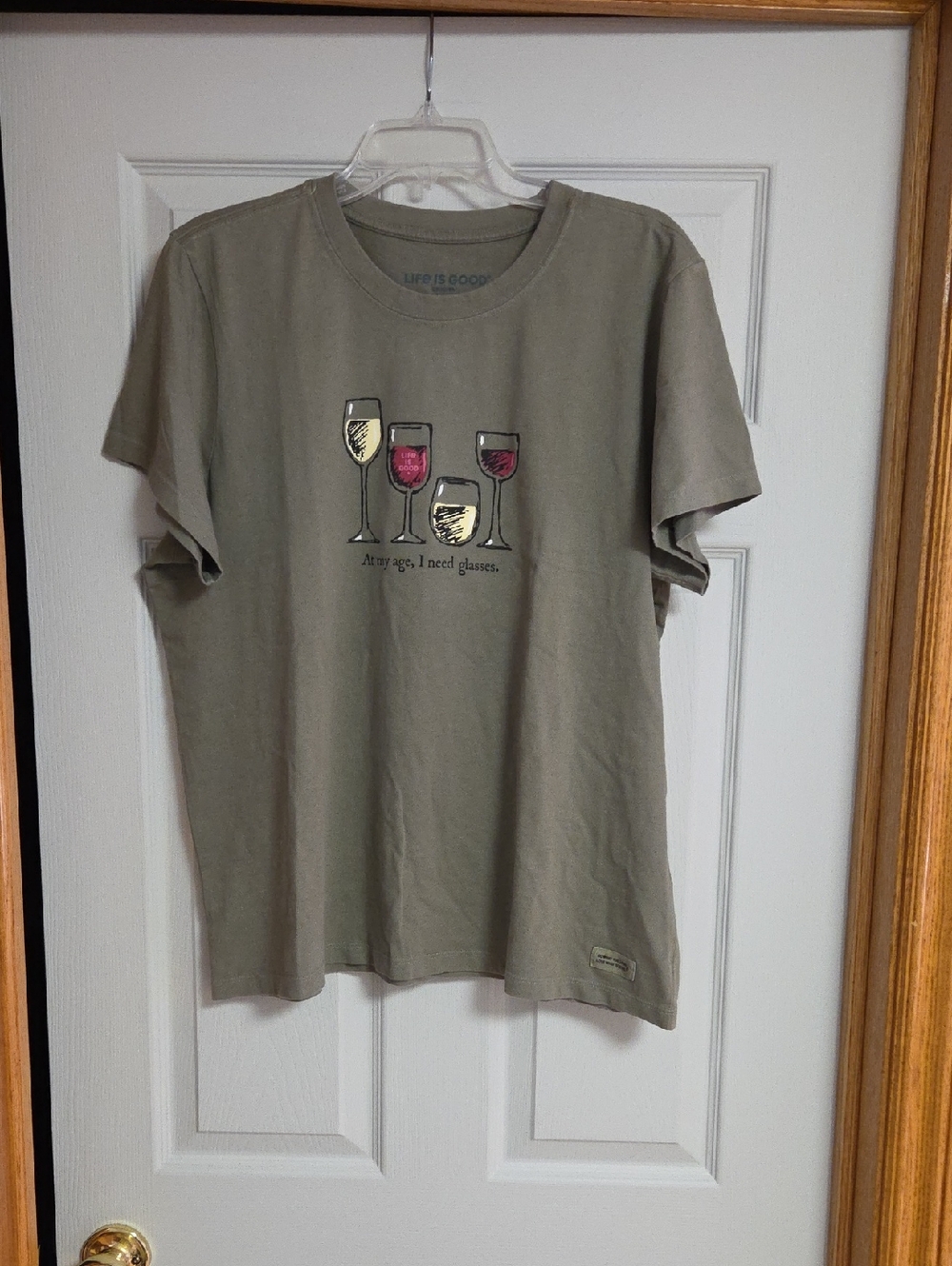 Life Is Good Tee; Wine Glasses NWT